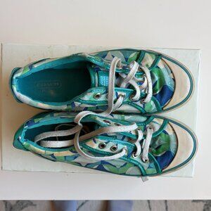 Coach Barrett Sneakers in Teal/Blue (size 8) with box